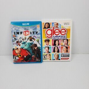 Lot of 2 Games, WiiU Disney Infinity / Wii Glee Karaoke Revolution No Microphone